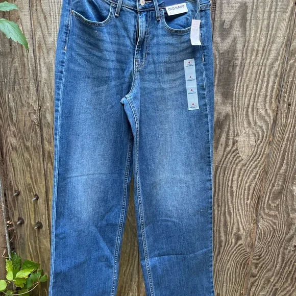 Old Navy Blue High-Rise Wow Wide Leg Jeans - Picture 3 of 7